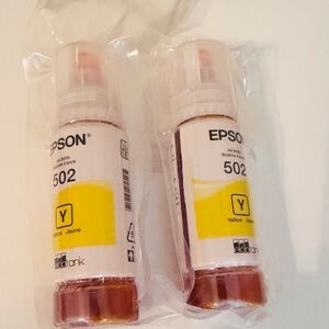 Epson 502 Ink Bottle 2 - Vibrant Yellow, NWT